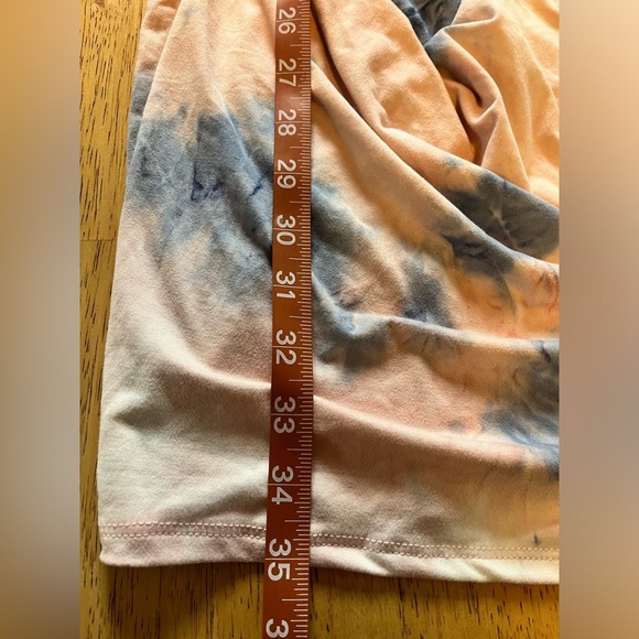 Bump Girls Maternity Womens sleeveless blue/pink Tie Dye bodycon dress, Size L - Picture 6 of 6